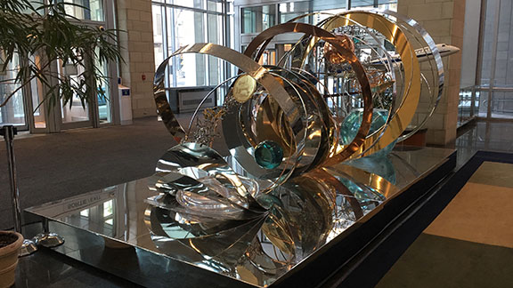 Photo of a sculputre at ICAO HQ